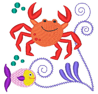 Jacobean Sea Friends 2 [4x4] 11485 Machine Embroidery Designs