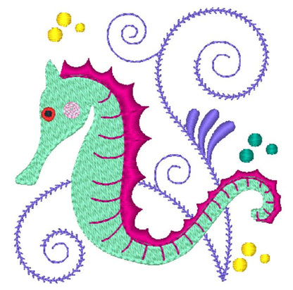 Jacobean Sea Friends 2 [4x4] 11485 Machine Embroidery Designs