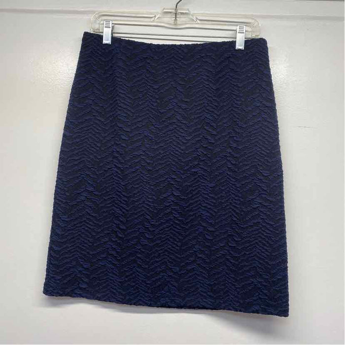 J.McLaughlin Size M-8 Women's Black-Navy Pattern Pull On Skirt