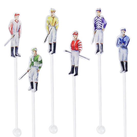 Jockey Cocktail Party Stirrers - Set of 6