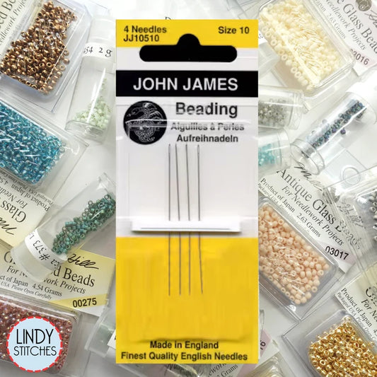 John James Beading Needles Size 10 Set of 4