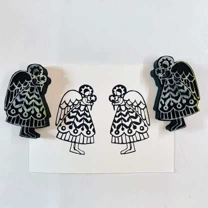 Jone Hallmark | Angelic Pair | Foam Stamps - Set of 2