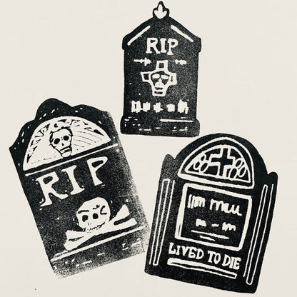 Kae Pea | Headstones | Foam Stamps - Set of 3