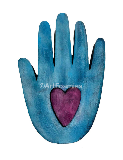 Kae Pea | Heart in Hand | Foam Stamp