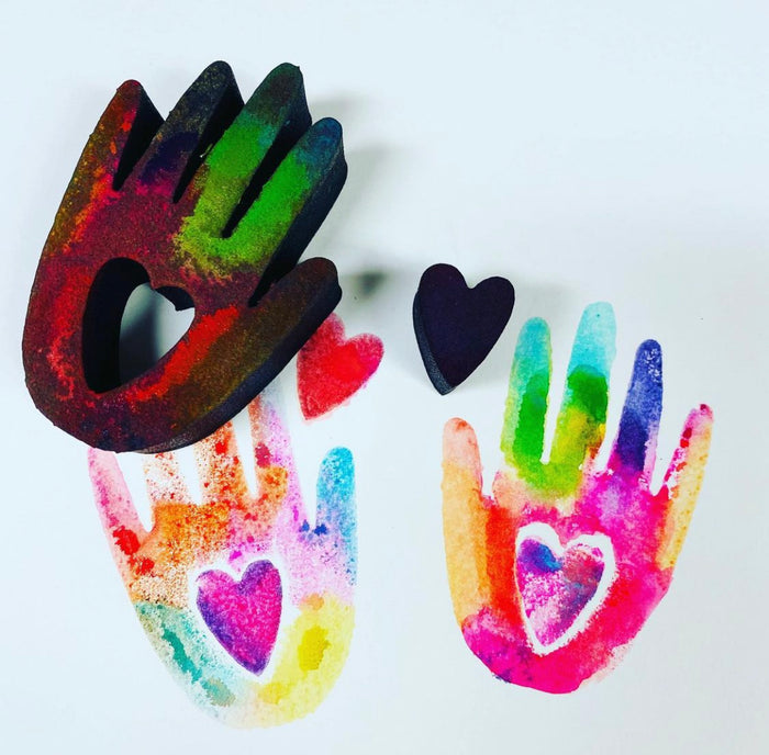 Kae Pea | Heart in Hand | Foam Stamp