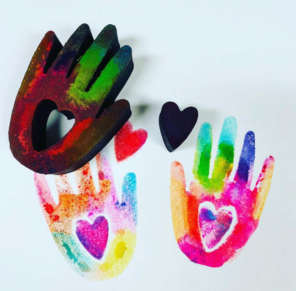 Kae Pea | Heart in Hand | Foam Stamp