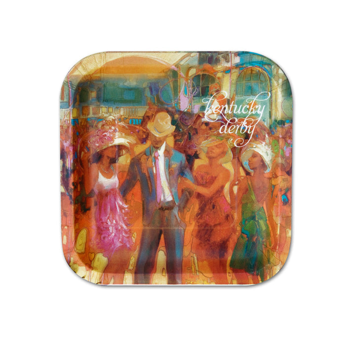 Kentucky Derby Flair Paper Plates 7" Square -Pkg 8