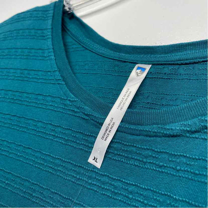 Kuhl Size Xl Women's Teal Solid T-Shirt Dress