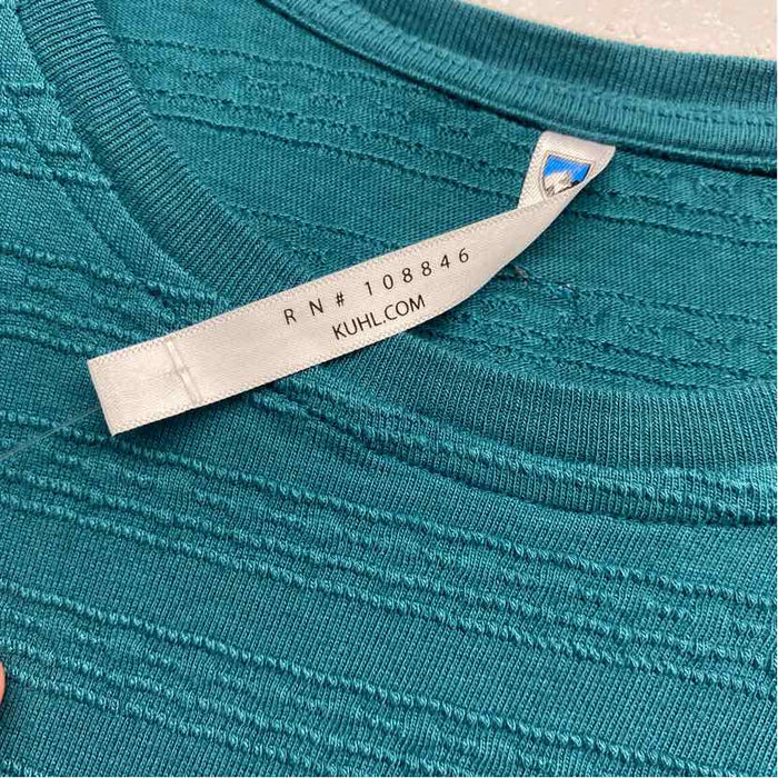 Kuhl Size Xl Women's Teal Solid T-Shirt Dress