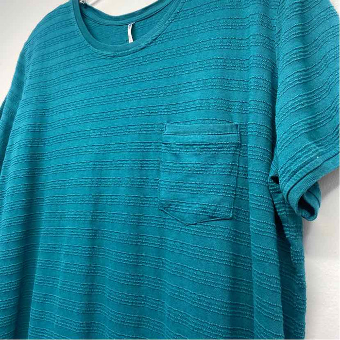 Kuhl Size Xl Women's Teal Solid T-Shirt Dress