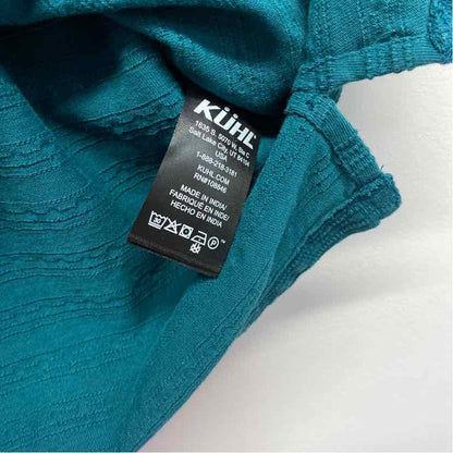 Kuhl Size Xl Women's Teal Solid T-Shirt Dress