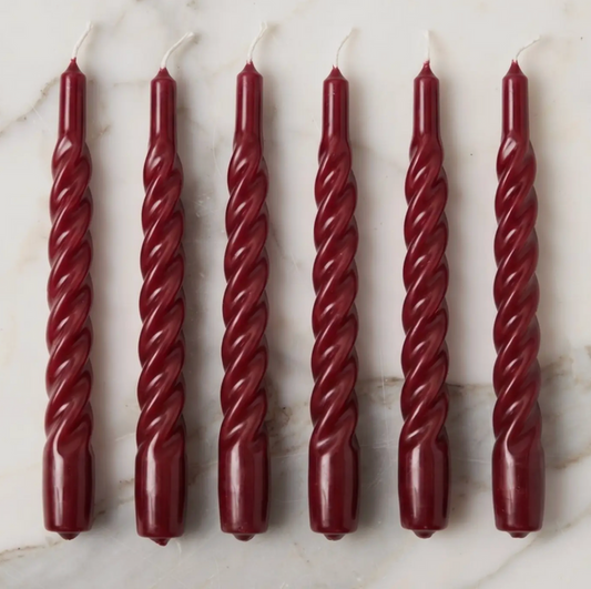 Lacquered Twisted Taper Candles