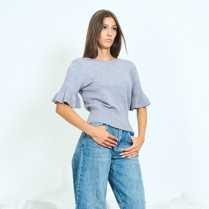 Layered tie back knit top wholesale