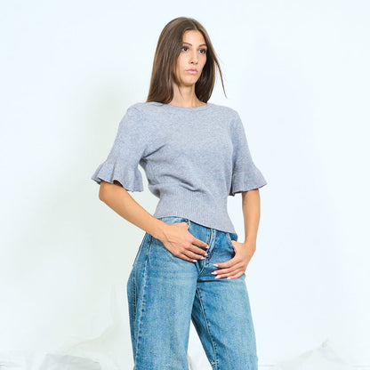 Layered tie back knit top wholesale