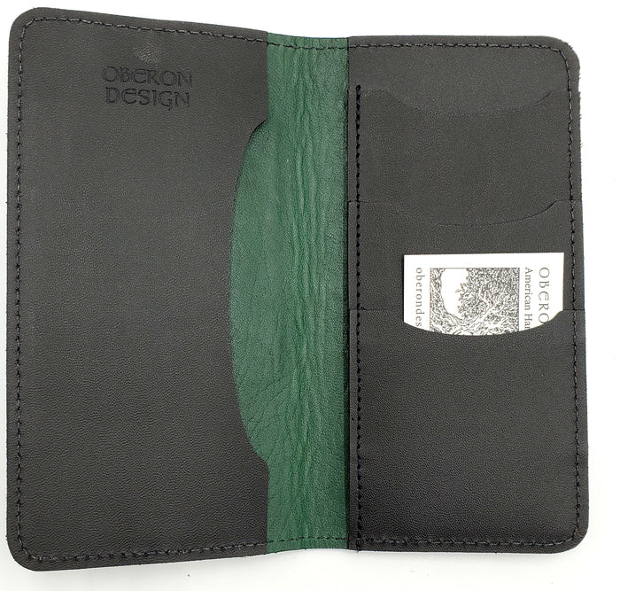 Leather Checkbook Holder/Wallet - Celtic Tree
