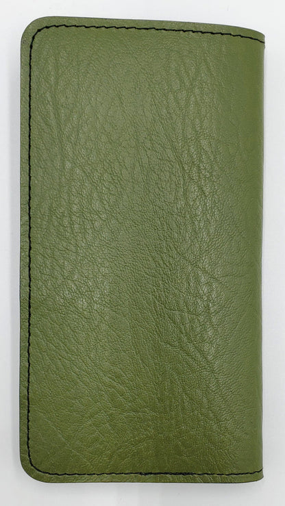 Leather Checkbook Holder/Wallet - Fleur de Lis