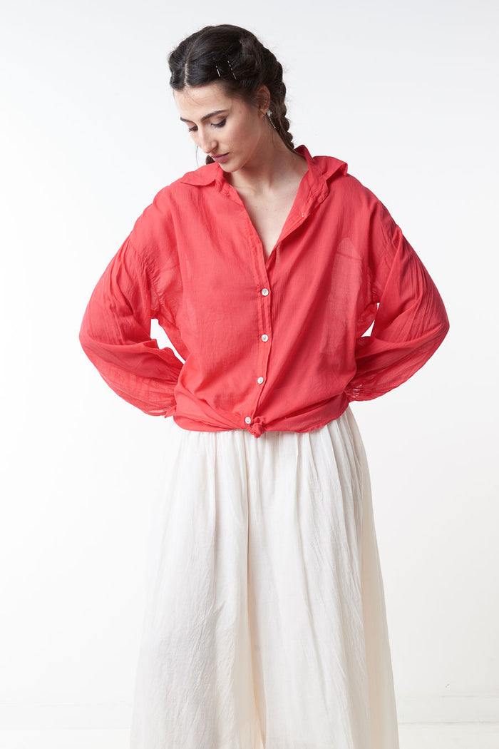 Lightweight tie front long sleeve blouse wholesale