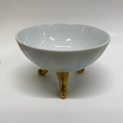 Limoge Footed Round Trinket Box Floral Handpainted by Emma Seitz