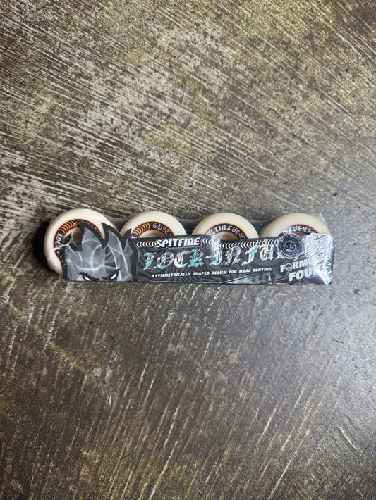 Lock-In Full F4 White/ Orange Wheels - 99A (54mm, 55mm)