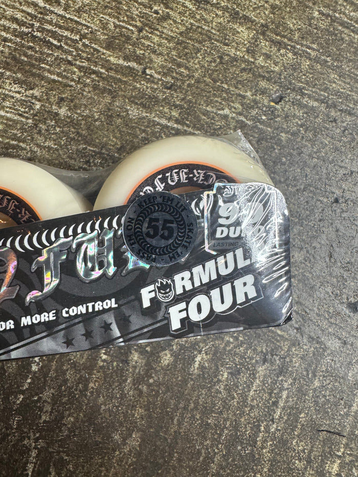 Lock-In Full F4 White/ Orange Wheels - 99A (54mm, 55mm)