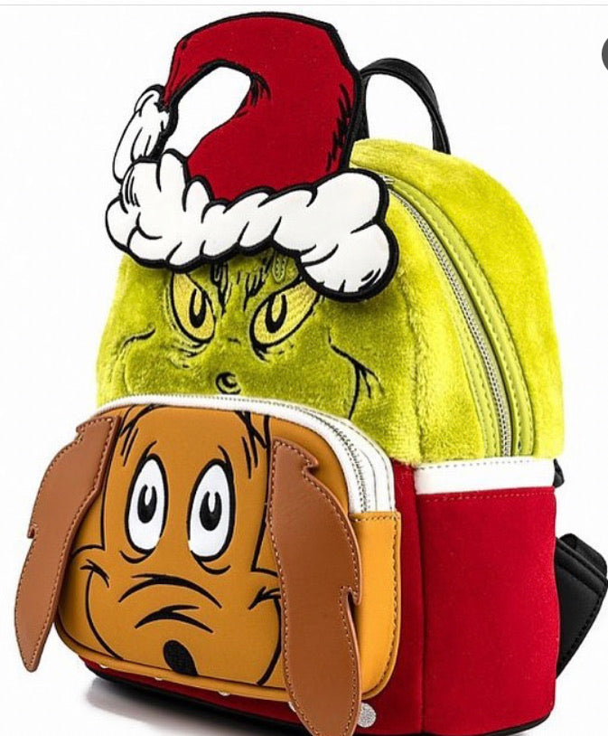 Loungefly Dr. Seuss Grinch and Max Mini Backpack