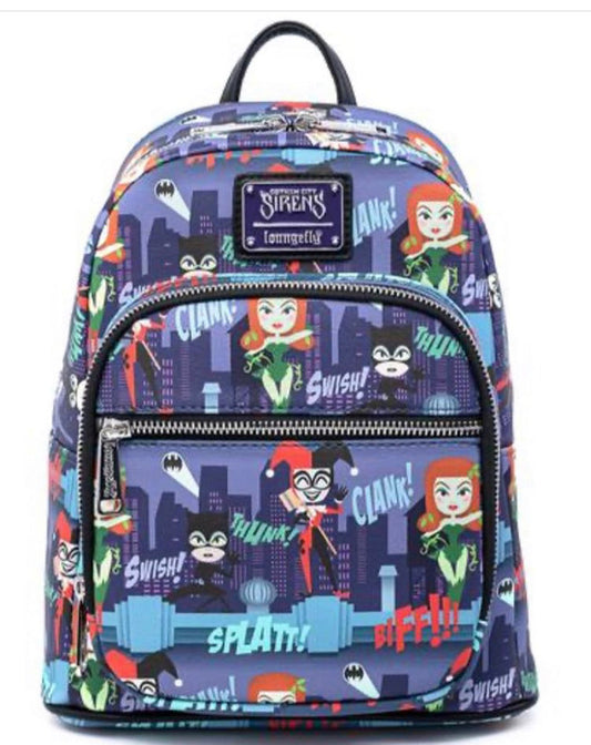Loungefly Ladies of DC AOP Mini Backpack