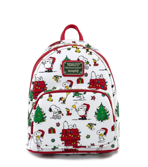 Loungefly Peanuts Holiday AOP Mini Backpack