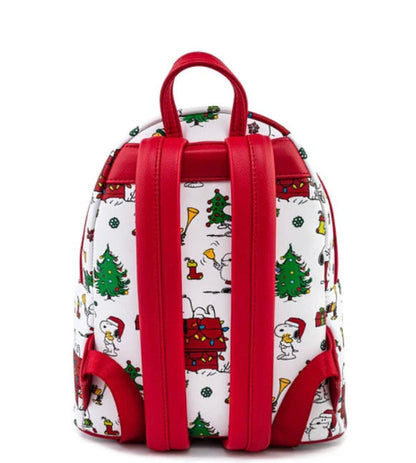 Loungefly Peanuts Holiday AOP Mini Backpack