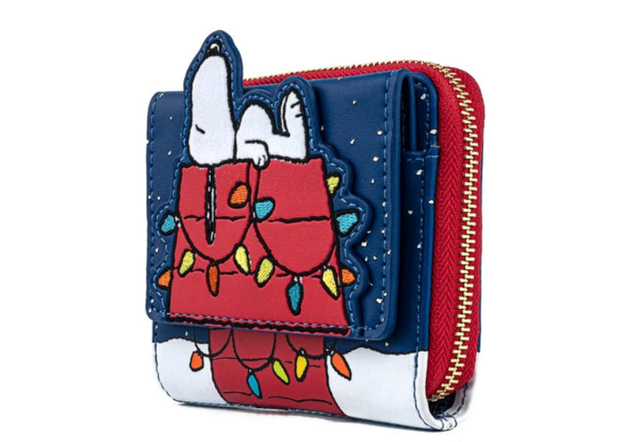 Loungefly Peanuts Holiday Snoopy House Wallet side