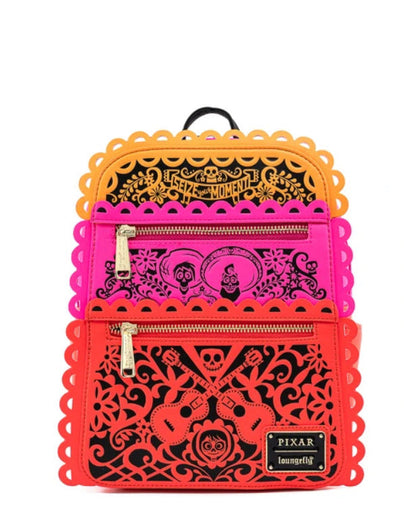 Loungefly Pixar Coco Diecut Party Flags Mini Backpack front
