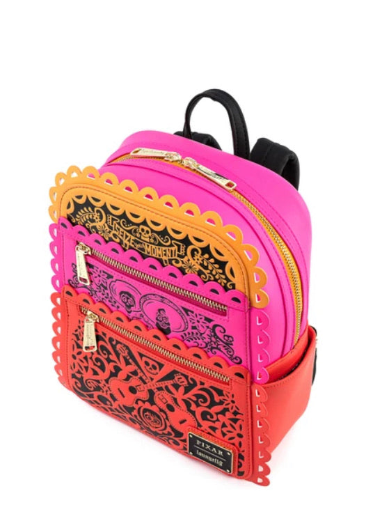 Loungefly Pixar Coco Diecut Party Flags Mini Backpack top