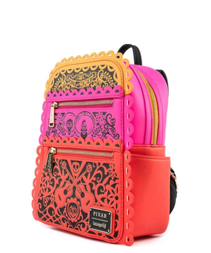 Loungefly Pixar Coco Diecut Party Flags Mini Backpack Side