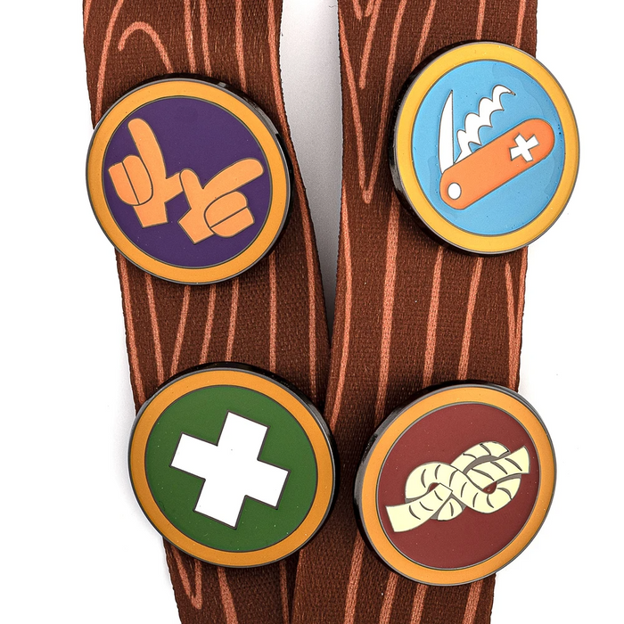 Loungefly Pixar Up Wilderness Explorer Lanyard With Cardholder & 5 Enamel Pins