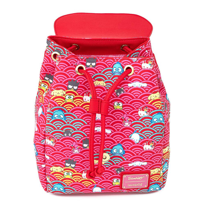 Loungefly Sanrio 60th Anniversary Gold Bow AOP Backpack