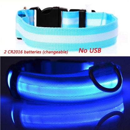 Luminous Dog Collar Led USB Collar Personalized Rechargeable Light For Small Large Dog - foxberryparkproducts