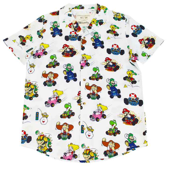 Mario Kart Button Up Shirt