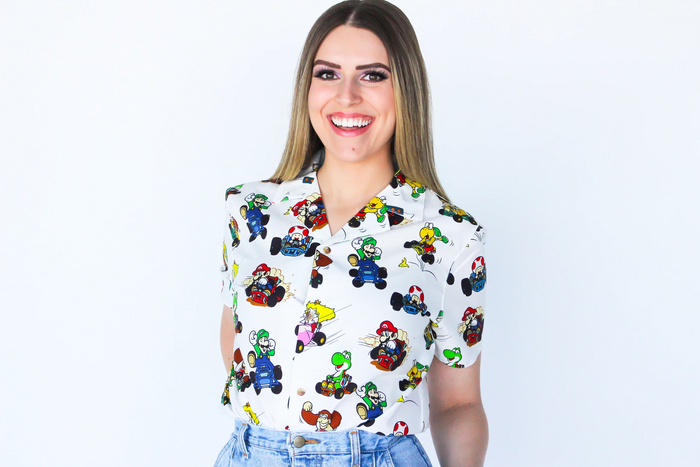 Mario Kart Button Up Shirt