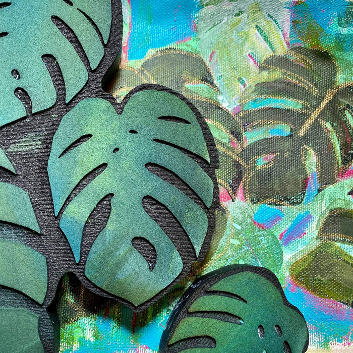 Maxi Moon | Single Monstera Leaf | Foam Stamp