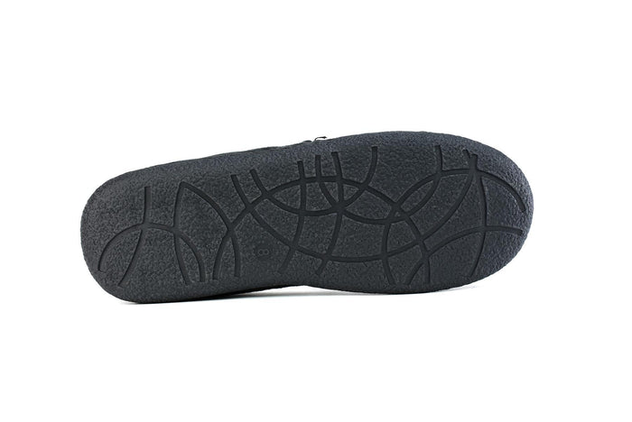 Men's Bow Faux Fur Lined Slippers Black - foxberryparkproducts