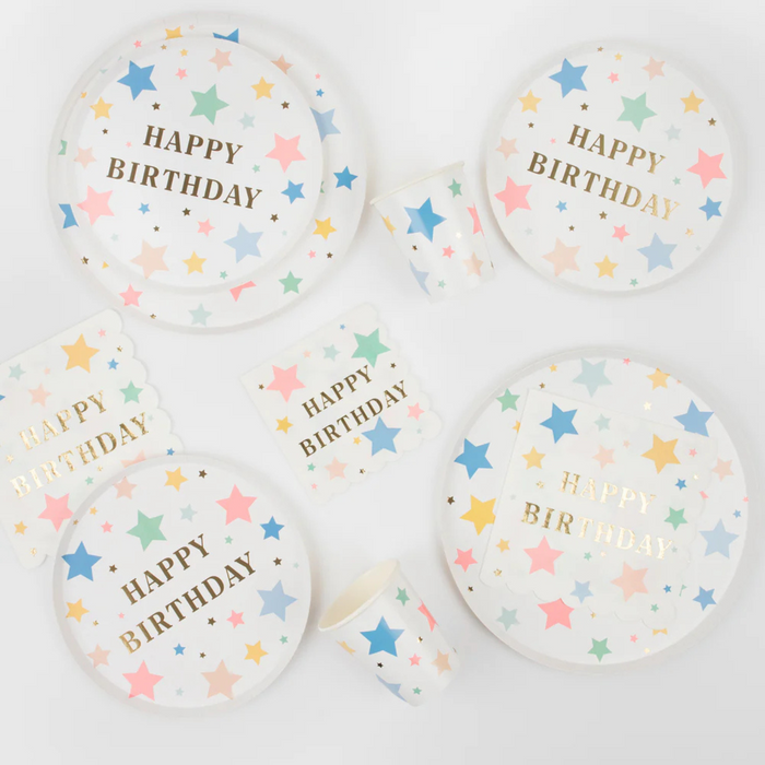 Meri Meri Happy Birthday Stars Small Napkins