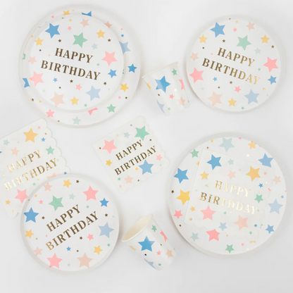 Meri Meri Happy Birthday Stars Small Napkins