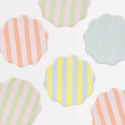 Meri Meri Pastel Stripe Side Plates