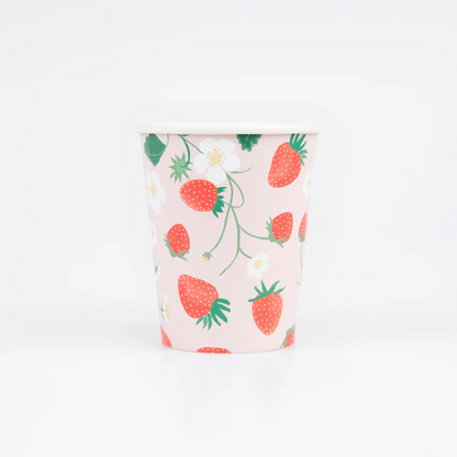 Meri Meri Strawberry Pattern Cups