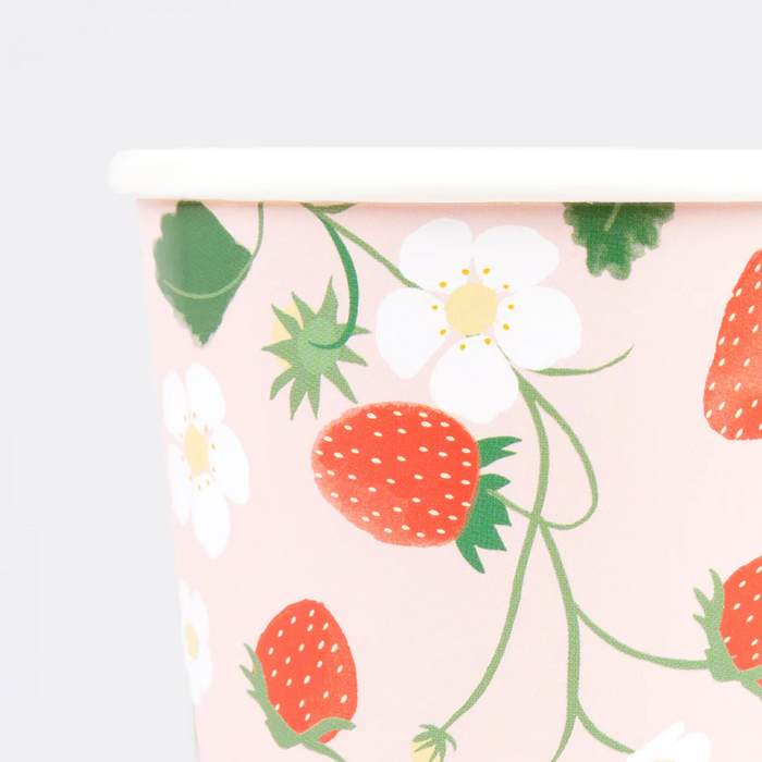 Meri Meri Strawberry Pattern Cups