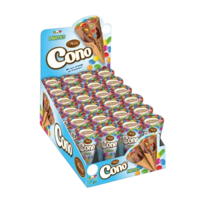 Messori Cone Wafer Snack With Chocolate Colored Candies 24 mini cones  in a box 25g x24 = 600g