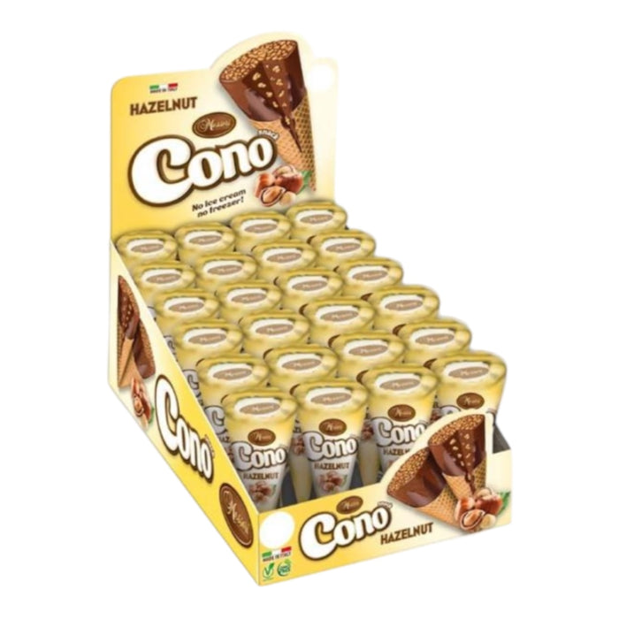 Messori Cone Wafer snack With hazelnut cream 24 mini cones  in a box 25g x24 = 600g
