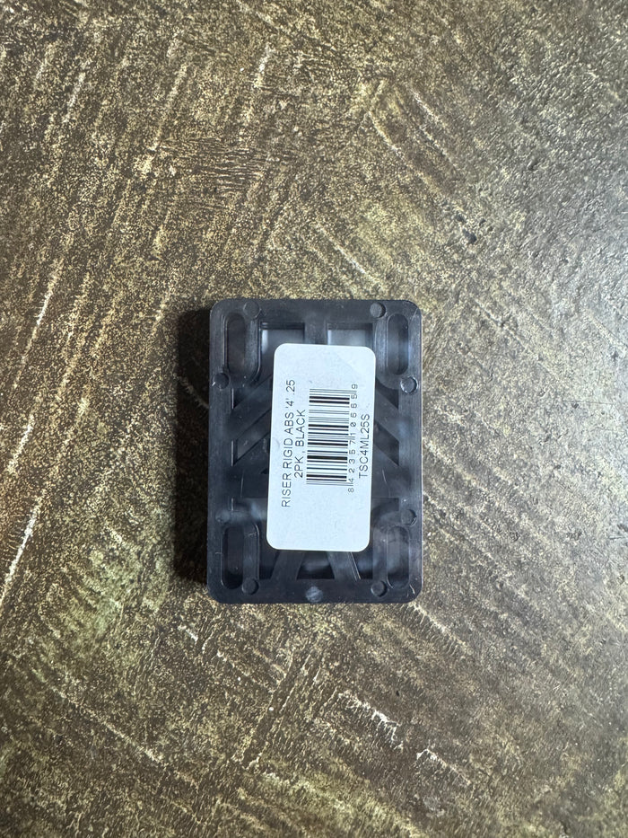 Mini Logo 1/4” Inch Black Risers