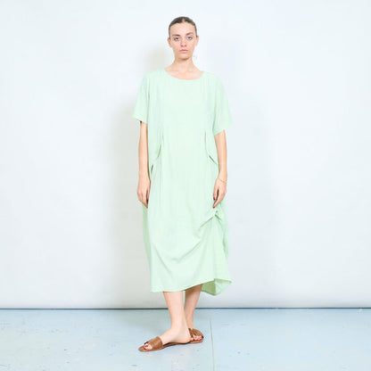 Minimal loose fit short sleeve midi dress wholesale