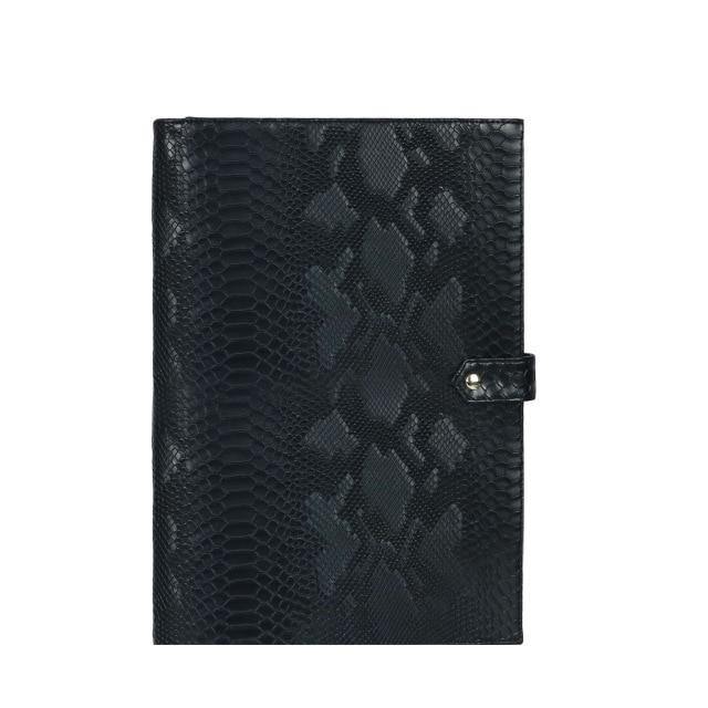 Monogrammed Note Pad Document Bag Embossed Python Pattern - foxberryparkproducts