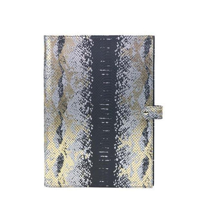 Monogrammed Note Pad Document Bag Embossed Python Pattern - foxberryparkproducts